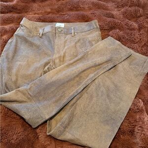 Chico's Taupe Corduroy Straight-Leg Jeans